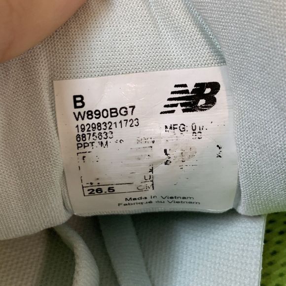New Balance Women’s 890 V7 W890BG7 Mint Green & White Running Shoes Size 9.5 - Picture 7 of 7